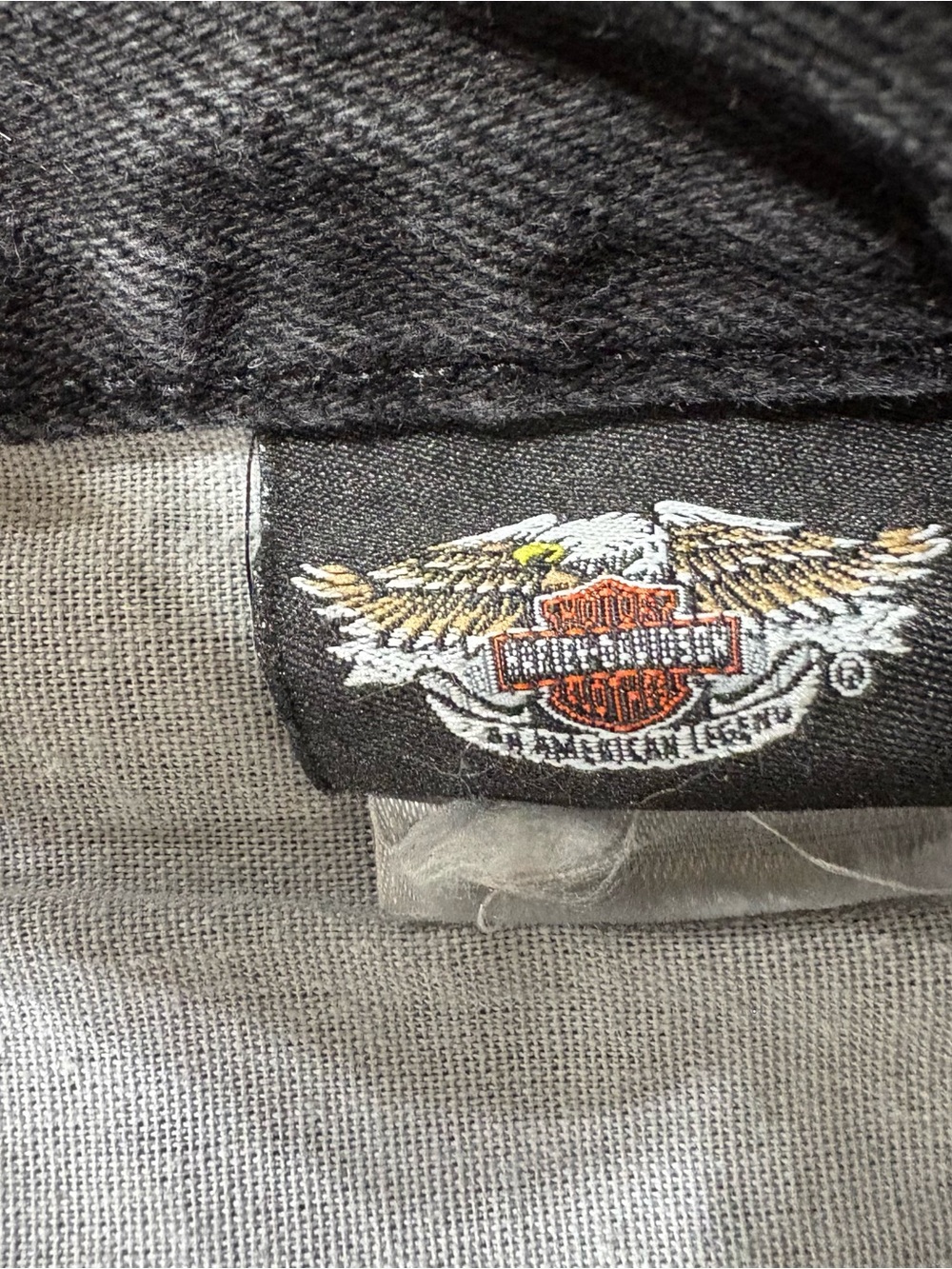 Retro 2008 Harley Davidson Genuine MotorClothes Black Denim Jeans Mens 40x32 Y2K - Picture 4 of 16